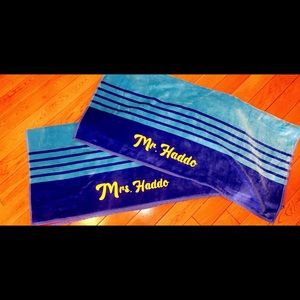 Personalized beach towels